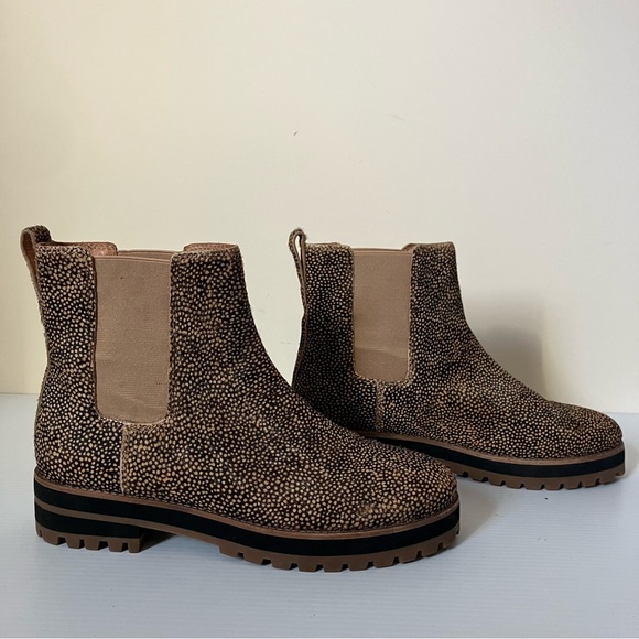 Madewell The Ivy Mini Dot Calf Hair Spotted Chelsea Ankle Boot size 8 - Picture 5 of 12